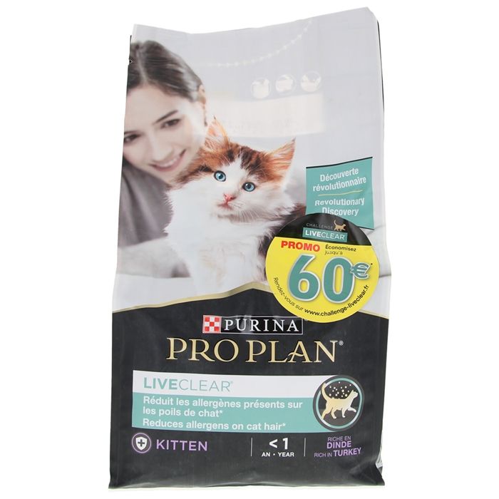 Croquettes - Purina - Proplan Liveclear - Kitten Stérilisé - Dinde - 1 4kg