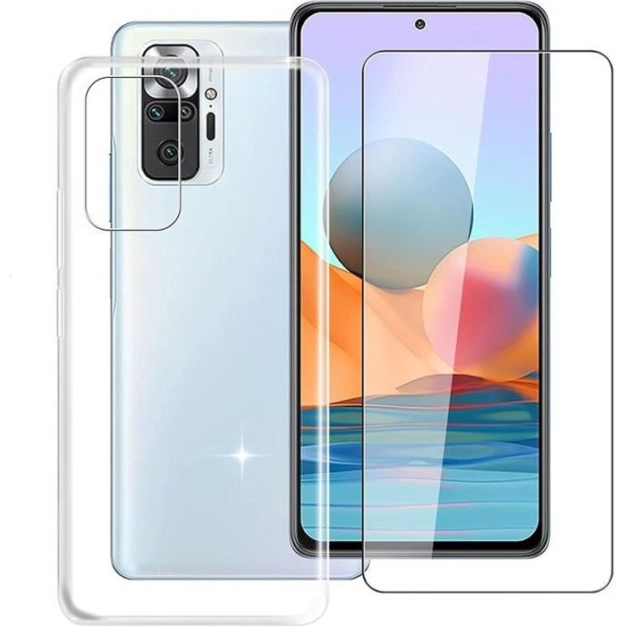 Coque silicone gel fine pour Xiaomi Redmi Note 9 Pro + film ecran - TPU TRANSPARENT - htdmobiles - Coque et étui téléphone mobile - Achat & prix
