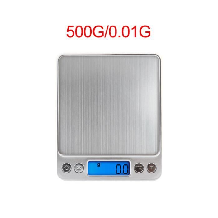 Balance numérique 500g / 0.01g Mini balance portable de poche LCD