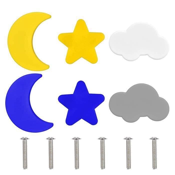 Poignées De Tiroir Enfant Mignonnes - Lot De 6 En Caoutchouc Souple - Déco Chambre Fille Ou Garçon
