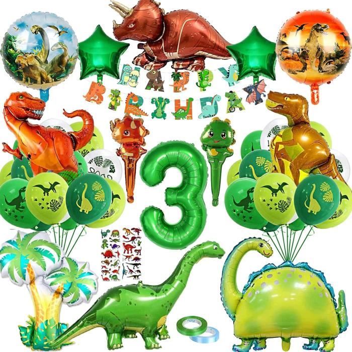 Ensemble Décoration Anniversaire Dinosaure 31 Pièces - Assiettes, Serviettes, Nappe - 8