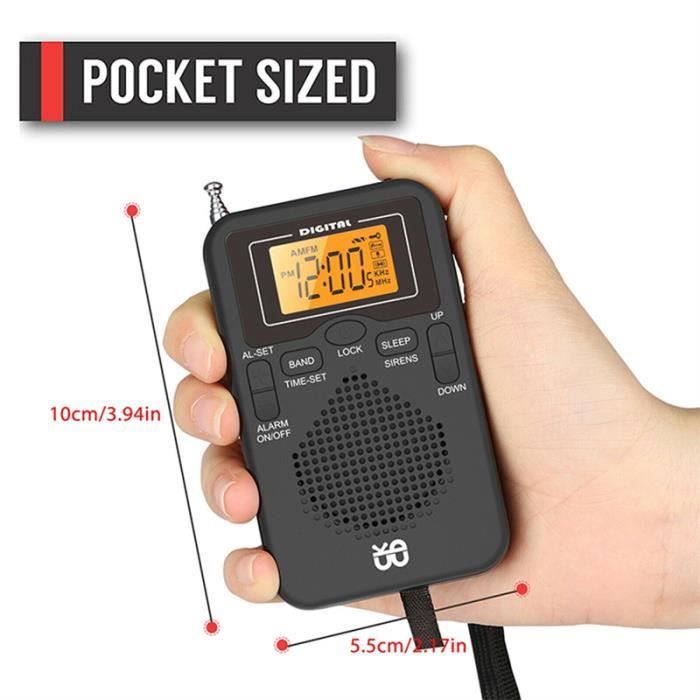 Radio De Douche étanche AM/FM - Portable, Rechargeable Sur Piles, Avec Haut-parleur Intégré (ABS, 88-108 MHz FM / 530-1605 KHz AM)