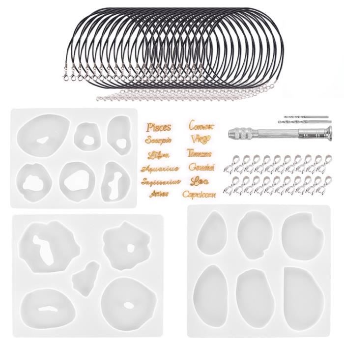 Moules En Silicone Ronds Brillants Pour Bijoux Résine - Idéal Pendentifs, Bagues, Artisanat Créatif DIY