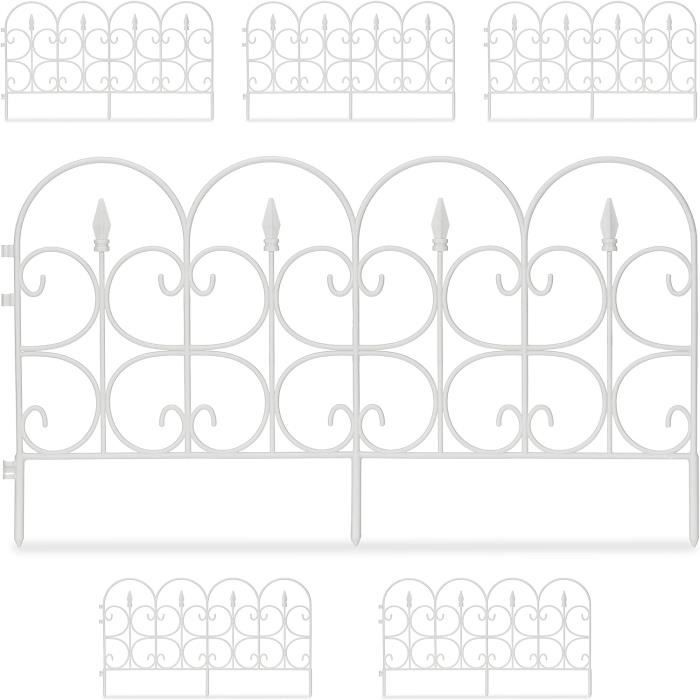 Cloture Jardin Clôtures décoratives en Plastique, 4 Morceaux de piquetage  Blanc, Parfait pour Les édifices à Gazon, Bordure de Jar - Cdiscount Jardin