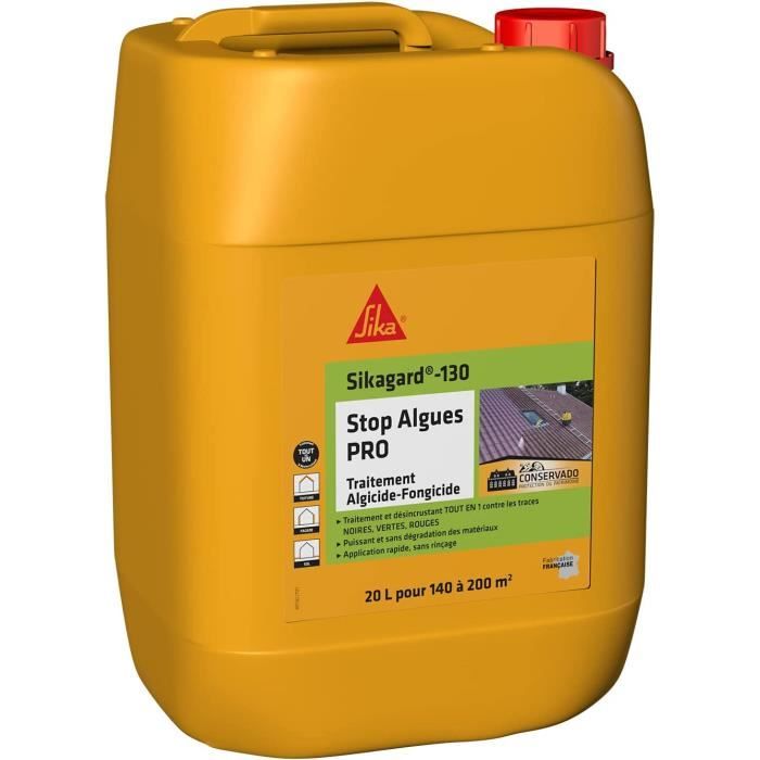 Sikagard 130 Stop Algues Pro, Traitement algicide et fongicide, formule