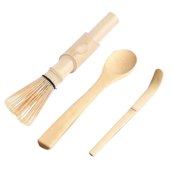Kit Cérémonie Matcha Japonais 5 Pièces - Bol, Fouet, Pelle Bambou, Support Et Cuillère - Cadeau Idéal Pour Amateurs De Thé