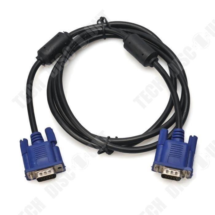 Câble HDMI Vers VGA Mâle Et Prise Jack 3.5mm Qualité Full HD Longueur 1 8m Avizar Noir
