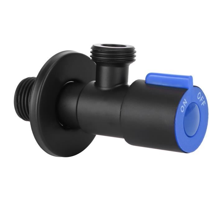 Vanne D’angle En Acier Inoxydable 1/2 Pouce - Pour Robinet De Cuisine Ou Balcon, Finition Argent Brossé