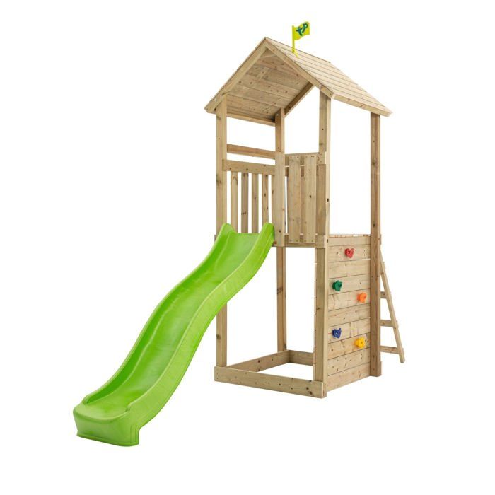 Tour de jeux toboggan SKYWOOD en bois H270cm marron