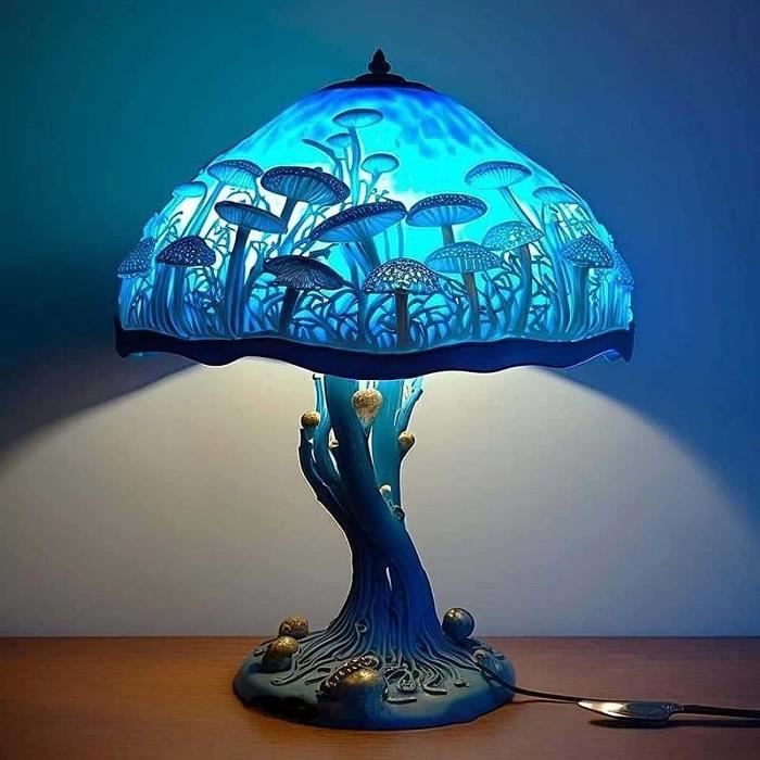 Lampe De Table Champignon, Série De Plantes Teintées Fantaisie