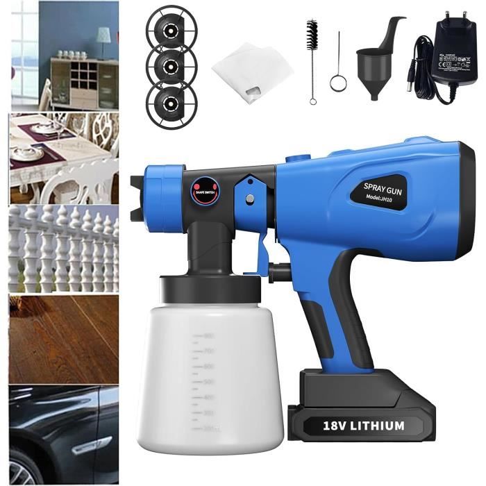 Pistolet Pulvérisateur électrique Sans Fil 18V Pour Batterie Makita - Capacité 1000ml, 3 Buses, Neuf