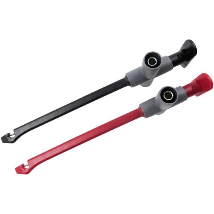 18 Pointes De Test Pour Multimètre - Diamètre 0.7mm - Acier Inoxydable - Pour Percer L'Isolation Des Câbles - Lot Rouge Et Noir