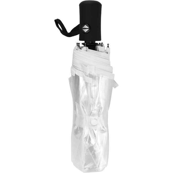 Parapluie Transparent Automatique Fleuri - Parapluie Bubble Romantique Pour Femmes
