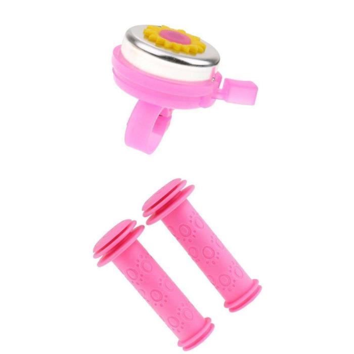 Sonnette Vélo LICHENGTAI – Mini Cloche Fleur Rouge Pour Guidon 22,2 Mm, Enfant Fille Garçon – Alliage Alu