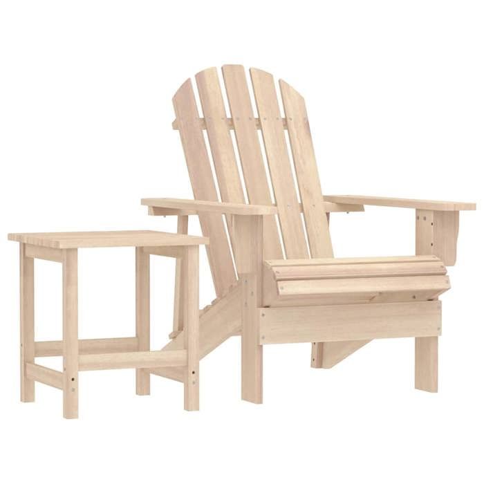 vidaXL Chaise de jardin Adirondack et table Bois de sapin - vue 2