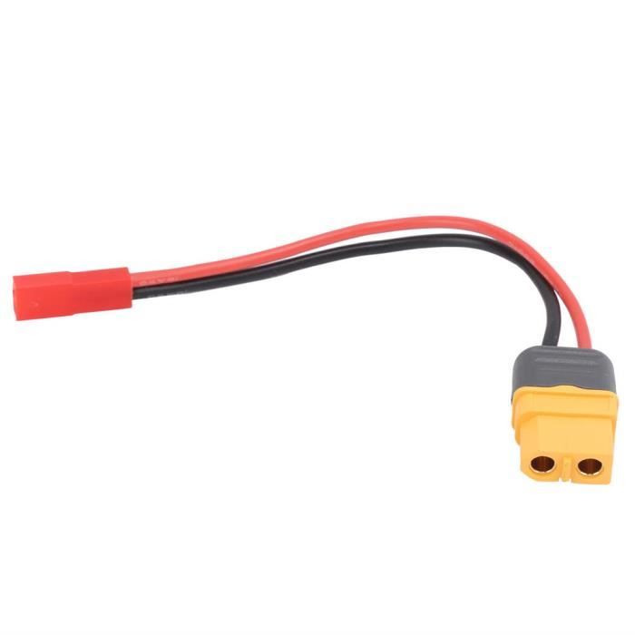 4 Pièces Câble Adaptateur XT60 Vers JST - Connecteurs Silicone 15cm 20AWG Pour Lipo