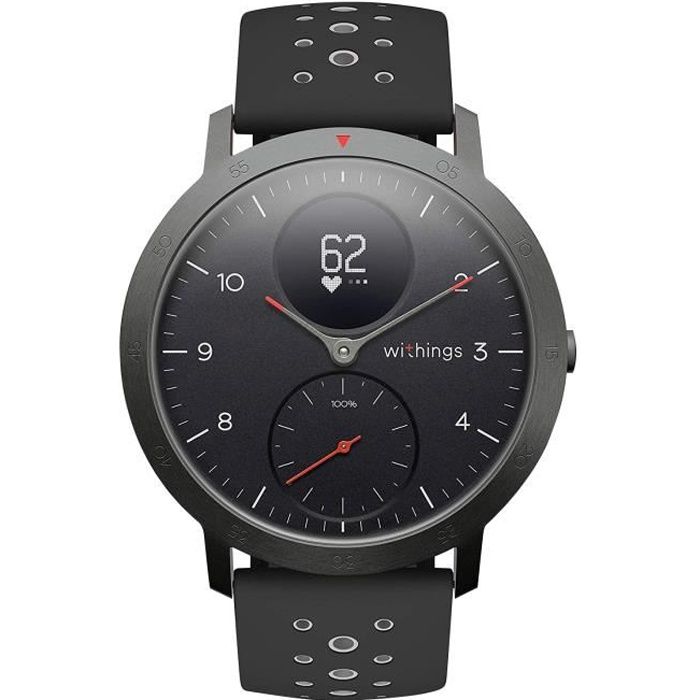 Montre Connectée Capteur d'activité avec VO2 Max Withings Steel HR Sport Noir