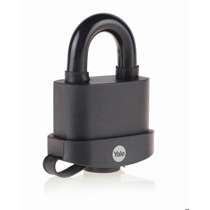 Cadenas étanche YALE - Y220B/51/118/1 - Anse laminé acier cémenté - Protection thermoplastique 51 mm