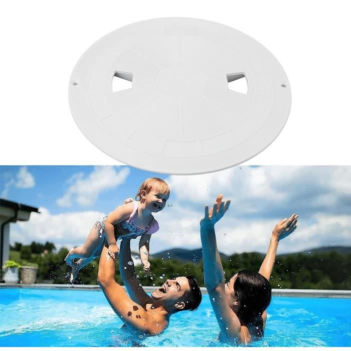 LATRAT 1 couvercle de skimmer de piscine, robuste et facile à installer, couvercle rond en plastique pour skimmer de piscine