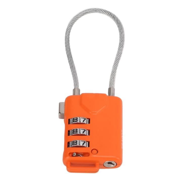 Serrure à Combinaison 3 Chiffres Pour Valise - Alliage Zinc/ABS | Pour Bagages, Sacs à Outils | 8x3x5.5 Cm