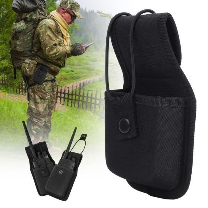 Talkie Walkie,Sangle Talkie Walkie,Sangle Radio Pompier Noir MSC 20A Housse En Nylon Sac Avec Sangle Pour Radio Bidirectionnelle,Housse Pour Talkie- Walkie