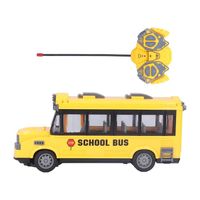 Bus Scolaire Télécommandé – Échelle 1:48 – Avance, Recule, Tourne à Gauche/droite – Matériau ABS Robuste – Batterie Incluse – Pour Enfants – Jaune