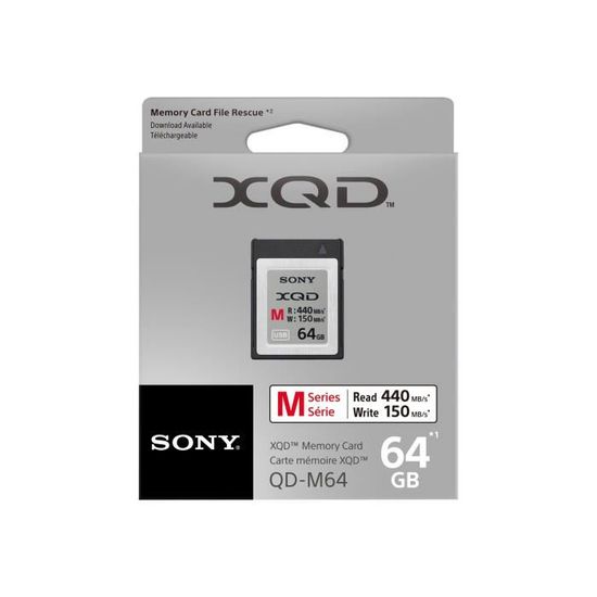 Sony G-Series QD-G64E - Carte mémoire flash - 64 Go - XQD 