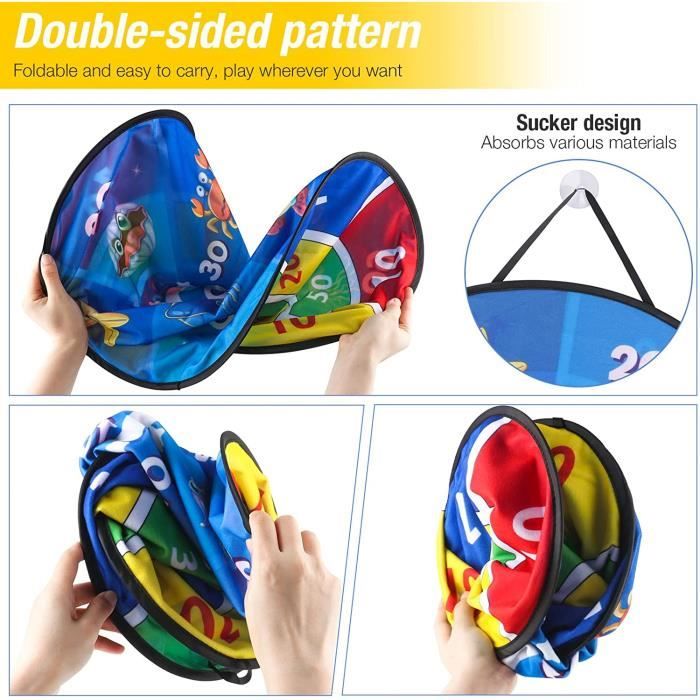 Jeux de fléchettes de 73 cm / 29 pour enfants de 4-8-12 ans, jouets cadeau d'anniversaire pour garçons, jeux de fête foraine pour enfants pour l' intérieur, l'extérieur et le jardin (version de