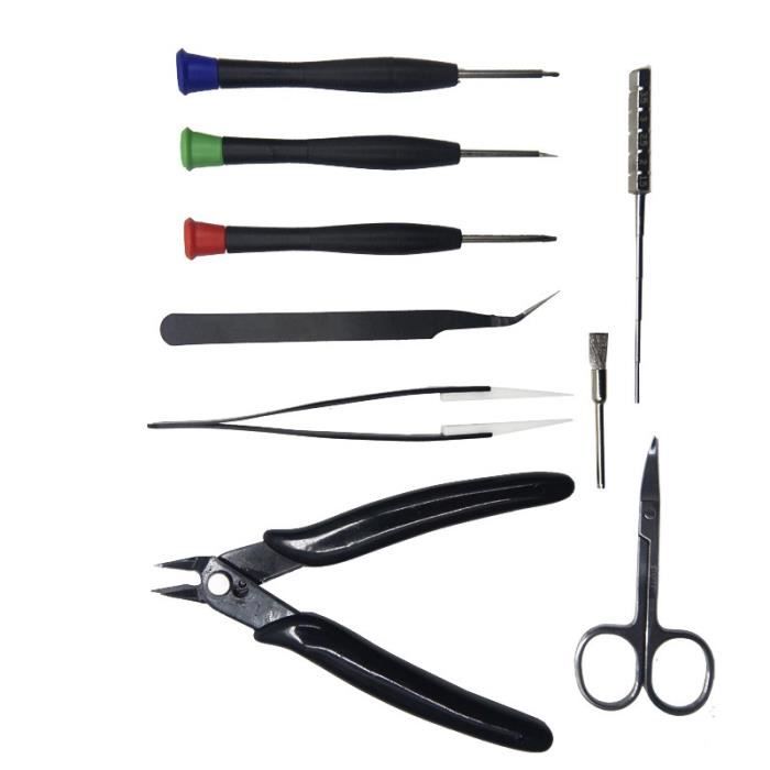 9PCS Coil Kit DIY Coil Jig Outil Coil Master Kit de Cigarette électronique  , Pince Céramique, Ensemble bobine, Pince Anti-statique