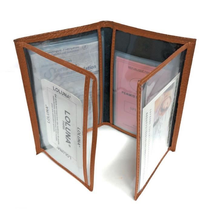 Pochette Carte Grise Et Permis En Cuir Avec Protection RFID - Format Enveloppe - Couleur Fuchsia