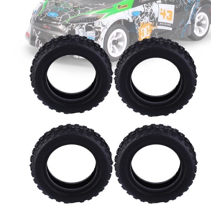 4 Pneus Dérive + Jantes RC 1:10 Pour Voiture De Course HSP HPI - Drift Et Route