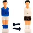 Figurines Baby Foot pour barre 13 mm x22 - TUNIRO - Joueurs blancs et noirs + bleus et blancs-2