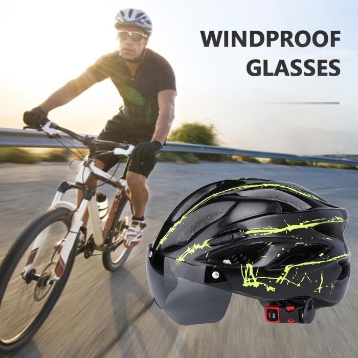 Vert noir Casque de cyclisme vintage pour homme casquette de velo avec visiere mouchoir de tete masque d Cdiscount Sport