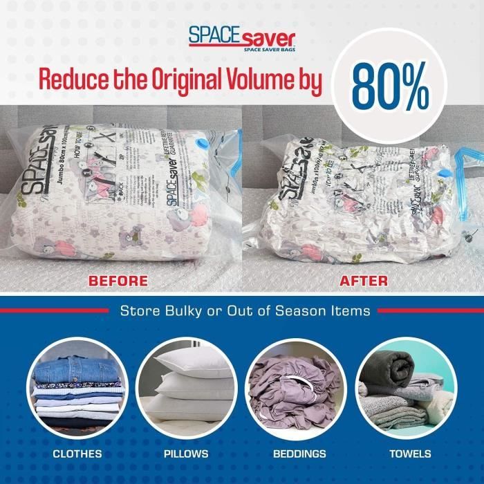Sacs De Rangement Sous Vide V tements Penderie Et Voyage 80 De