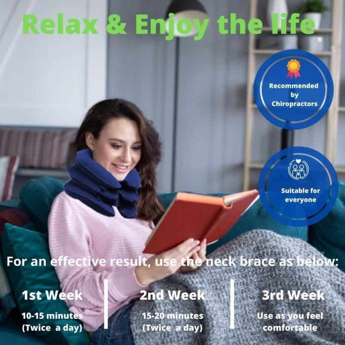 Masseur Cervical Cervifix Home Pro Avec Traction Et Chaleur - Soulage Nuque, Dos, épaules, Vibrations, électrique