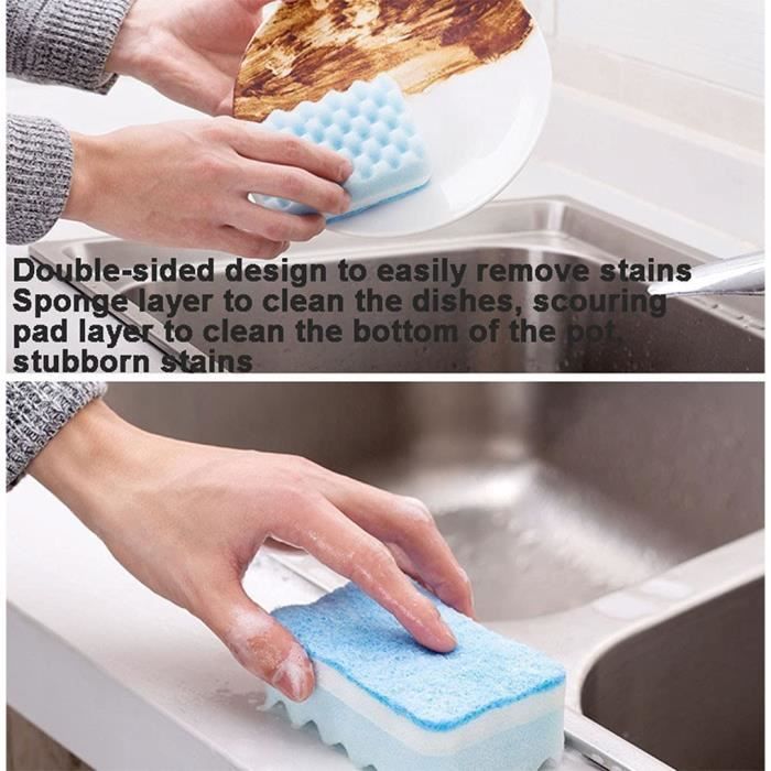Eponge anti rayures eponge vaisselle lavable reutilisable, eponge grattante vaisselle  eponge lavable ecologique, eponges lavables - Cdiscount Au quotidien
