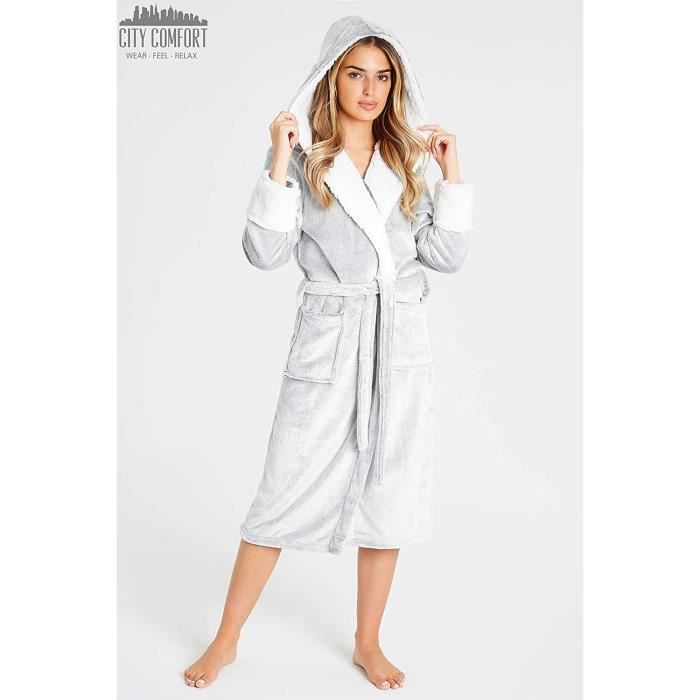 CityComfort Robe de Chambre Femme Peignoir Femme Polaire