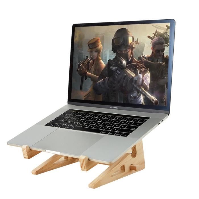 Support bois wood stand pour macbook pro /air notebook portable