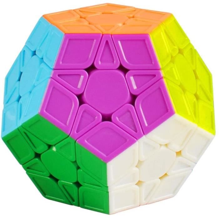 Acheter Megaminx Cube Cube magique jouets éducatifs autocollant de vitesse Profession Rubix Cube