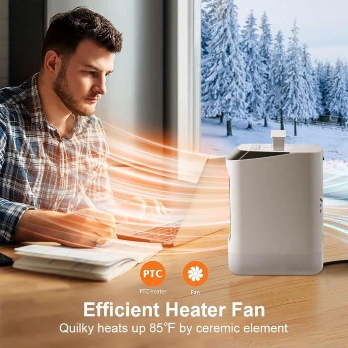Mini radiateur électrique portable, Chauffage d'appoint à 3 modes avec  affichage tactile LED pour bureau et maison -Blanc - Cdiscount Bricolage