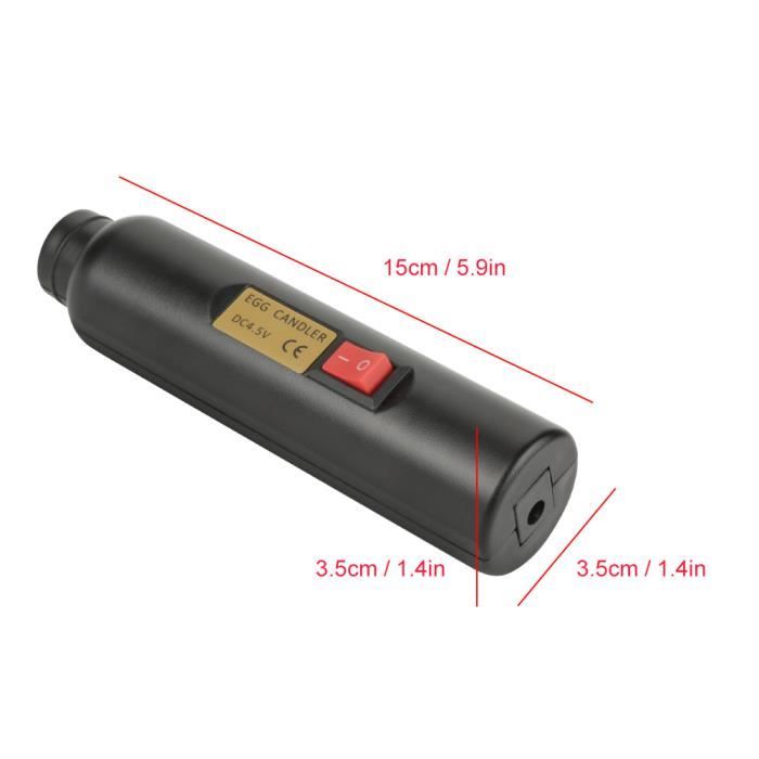 Mire Œuf Portable FILFEEL - Lampe LED Pour Incubateur - Détection Œufs Fertiles - 2 Têtes Interchangeables