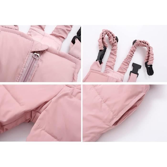 Enfant Combinaison de Neige Hiver Garçons Filles 2 Pièce Ensemble Ski Veste  de Duvet à Capuche + Pantalon Salopette,Rose,90cm Rose - Cdiscount  Prêt-à-Porter