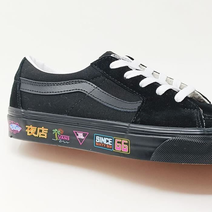 BASKETS VANS SK8 LOW Noir Homme Lacets Noir Cdiscount