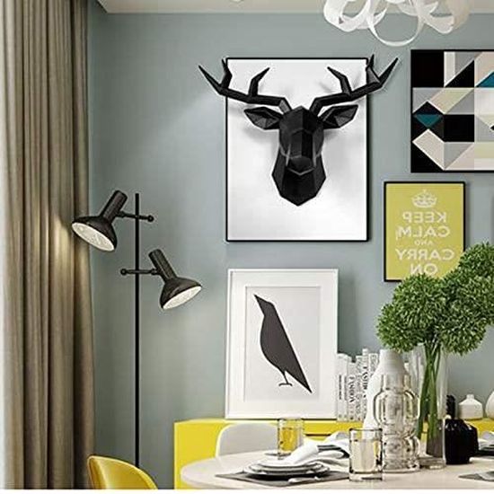 Cratone Tête De Cerf Art Décoration Tête d'animal Décoration Murale tête résine Mur Ornement Cadeau de noël Cratone Tête De Cerf Art Décoration Tête d'animal Décoration Murale tête résine Mur Ornement Cadeau de noël