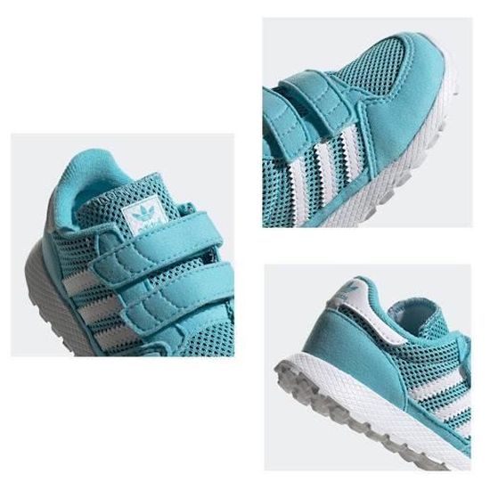 Baskets Adidas Forest Grove bleu turquoise scratch pour enfants
