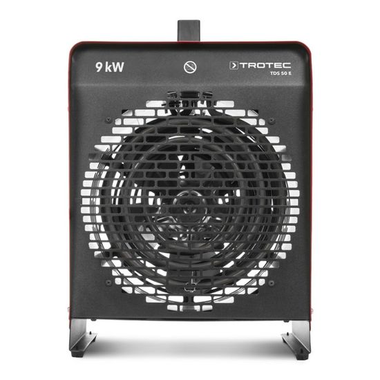 Chauffage Soufflant Électrique TROTEC TDS 50 R - 9 KW, Carter Métallique - Pour Chantier Ou Grand Espace - Branchement 400V