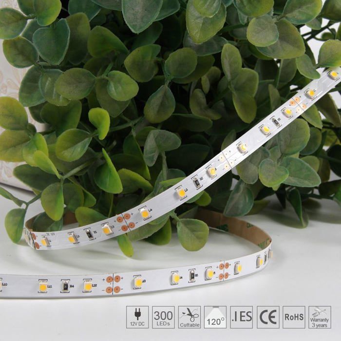 Lot De 5 Bandes LED 3528 Blanc Chaud - 12-18V, 20cm, Auto-adhésives