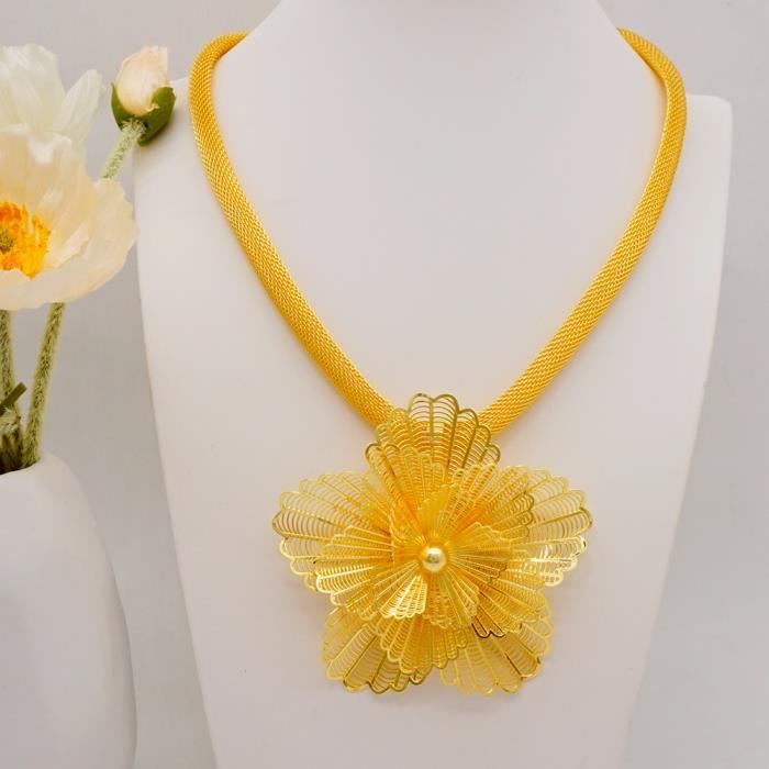 LIFFLY Parure De Bijoux Tendance En Cristal Plaqué Or 18 Carats