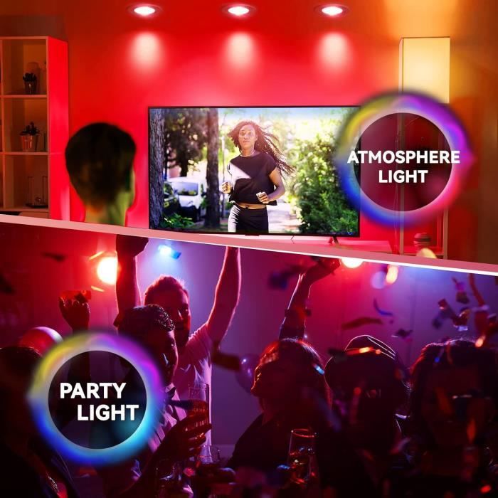 Ampoule Led Gu10 Couleur Rouge 5W, Mr16 Lampe Led Rouge Non Dimmable