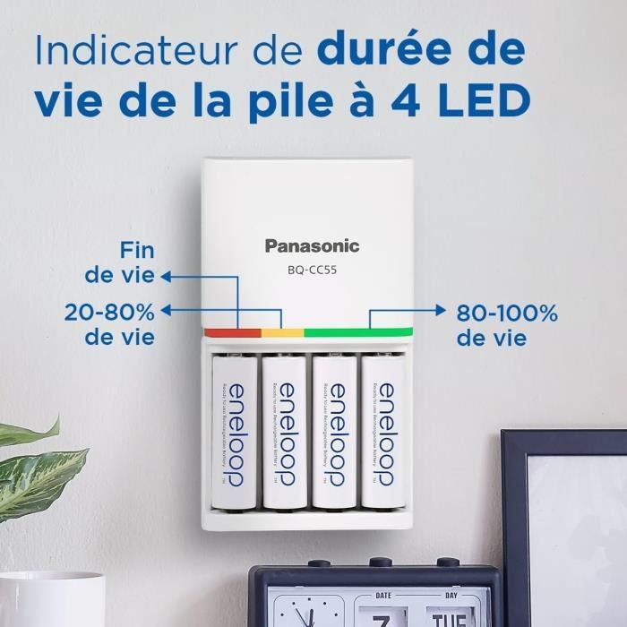 Smartplus Chargeur, Pour 14 Piles Rechargeables AaAaa, 1.5H De Temps De Charge, 10 Fonctions